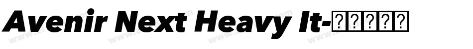 Avenir Next Heavy It字体转换